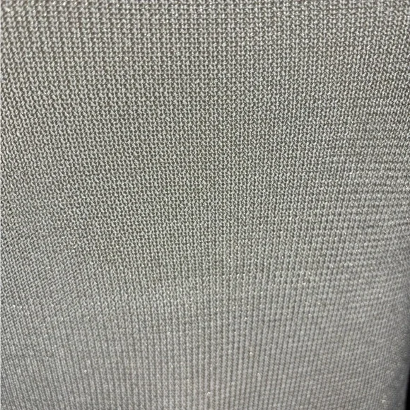 Chico’s Sleeveless Minimalist V Neck Metallic Tank Color Silver - Picture 4 of 4